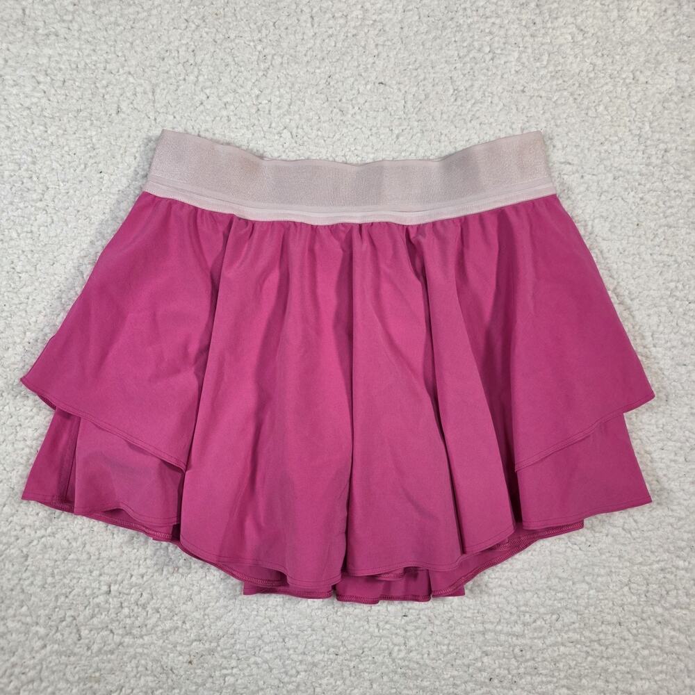 Lululemon Tennis Skirt Skort 6 Court Rival High Rise Pickleball Golf Sonic Pink
